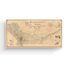 Load image into Gallery viewer, Digitally Restored and Enhanced 1889 Multnomah County Map Canvas Art - Canvas Wrap Vintage Multnomah - History Map of Multnomah County Oregon - Old Multnomah County Oregon Map Wall Art Poster