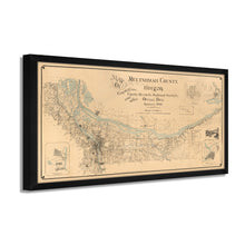 Cargar imagen en el visor de la galería, Digitally Restored and Enhanced 1889 Multnomah County Oregon Map - Framed Vintage Multnomah Wall Art - Old Map of Oregon Poster - History Map of Multnomah County Oregon Wall Art