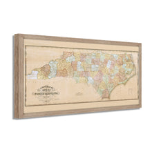 Load image into Gallery viewer, Digitally Restored and Enhanced 1833 North Carolina Map Print - Framed Vintage North Carolina Wall Art - Old NC Map Poster - Historic Map of NC Poster - Map of North Carolina State