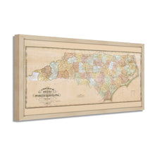 Load image into Gallery viewer, Digitally Restored and Enhanced 1833 North Carolina Map Print - Framed Vintage North Carolina Wall Art - Old NC Map Poster - Historic Map of NC Poster - Map of North Carolina State