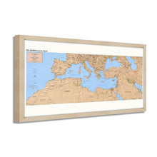 Load image into Gallery viewer, Digitally Restored and Enhanced 1998 Mediterranean Map Poster - Framed Vintage Map of the Mediterranean Wall Art - Old Mediterranean Poster - Restored Mediterranean Basin Map