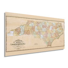 Load image into Gallery viewer, Digitally Restored and Enhanced 1833 North Carolina State Map - North Carolina Vintage Map Constructed from Actual Surveys - NC Wall Art - North Carolina Map Wall Decor - North Carolina Poster
