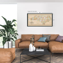 Load image into Gallery viewer, Digitally Restored and Enhanced 1833 North Carolina State Map - North Carolina Vintage Map Constructed from Actual Surveys - NC Wall Art - North Carolina Map Wall Decor - North Carolina Poster