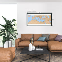 Load image into Gallery viewer, Digitally Restored and Enhanced 1998 Mediterranean Basin Map - Map of the Mediterranean Region - Mediterranean Sea Map - Mediterranean Map Poster Print