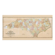 Load image into Gallery viewer, Digitally Restored and Enhanced 1833 North Carolina State Map - North Carolina Vintage Map Constructed from Actual Surveys - NC Wall Art - North Carolina Map Wall Decor - North Carolina Poster