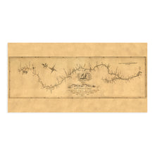 Load image into Gallery viewer, Digitally Restored and Enhanced 1811 Mississippi River Map - Vintage Map of Mississippi Wall Art Poster - Map of the Mississippi River From Its Source to the Mouth of the Missouri Wall Decor