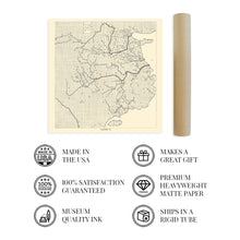 Cargar imagen en el visor de la galería, 1137 Yu Ji Tu China Map - Vintage Map of China - Old Wall Map of China in Chinese - History Wall Map of China Showing Coast Lines Wall Art Poster