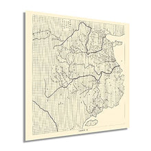 Cargar imagen en el visor de la galería, 1137 Yu Ji Tu China Map - Vintage Map of China - Old Wall Map of China in Chinese - History Wall Map of China Showing Coast Lines Wall Art Poster