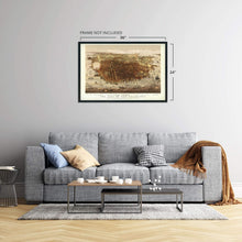 Load image into Gallery viewer, Digitally Restored and Enhanced 1878 City of San Francisco Map Art - Vintage Map of San Francisco - Birds Eye View from the Bay looking Southwest - San Francisco Map Poster - Bay Area Map Poster