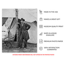 Load image into Gallery viewer, Digitally Restored and Enhanced 1864 General Ulysses S Grant Photo Print - 8x10 Inch Restored Ulysses S Grant at His Headquarters in Cold Harbor Wall Art Poster
