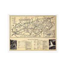 Load image into Gallery viewer, Digitally Restored and Enhanced 1940 Great Smoky Mountains Map - Framed Vintage Great Smoky Mountains National Park Wall Art - Old Smoky Mountains Poster - Smoky Mountains Wall Art