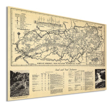 Load image into Gallery viewer, Digitally Restored and Enhanced 1940 Great Smoky Mountains Map - Vintage Map Wall Art - Appalachian Trail Poster - Tennessee Poster - Smoky Mountains Poster - Smoky Mountains Wall Map