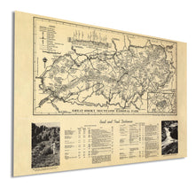 Load image into Gallery viewer, Digitally Restored and Enhanced 1940 Great Smoky Mountains Map - Vintage Map Wall Art - Appalachian Trail Poster - Tennessee Poster - Smoky Mountains Poster - Smoky Mountains Wall Map