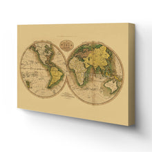 Load image into Gallery viewer, Digitally Restored and Enhanced 1795 Map of the World - Beautiful Wall Decor - Large Vintage World Map - Vintage World Map Poster - Vintage Old World Map (Tan)
