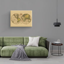 Load image into Gallery viewer, Digitally Restored and Enhanced 1795 Map of the World - Beautiful Wall Decor - Large Vintage World Map - Vintage World Map Poster - Vintage Old World Map (Tan)