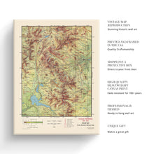 Load image into Gallery viewer, Digitally Restored and Enhanced 1959 Rocky Mountain National Park Canvas Wrap - Vintage Rocky Mountain National Park Poster - Colorado Centennial History Map of Rocky Mountain National Park Map