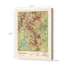 Load image into Gallery viewer, Digitally Restored and Enhanced 1959 Rocky Mountain National Park Canvas Wrap - Vintage Rocky Mountain National Park Poster - Colorado Centennial History Map of Rocky Mountain National Park Map