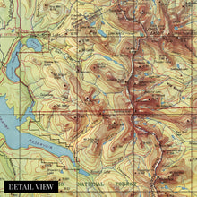 Load image into Gallery viewer, Digitally Restored and Enhanced 1959 Rocky Mountain National Park Canvas Wrap - Vintage Rocky Mountain National Park Poster - Colorado Centennial History Map of Rocky Mountain National Park Map