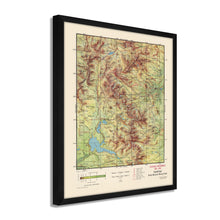 Load image into Gallery viewer, Digitally Restored and Enhanced 1959 Rocky Mountain National Park Map - Framed Vintage Rocky Mountain National Park Poster - Colorado Centennial Map of Rocky Mountain National Park
