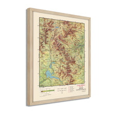 Load image into Gallery viewer, Digitally Restored and Enhanced 1959 Rocky Mountain National Park Map - Framed Vintage Rocky Mountain National Park Poster - Colorado Centennial Map of Rocky Mountain National Park