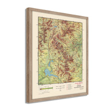Load image into Gallery viewer, Digitally Restored and Enhanced 1959 Rocky Mountain National Park Map - Framed Vintage Rocky Mountain National Park Poster - Colorado Centennial Map of Rocky Mountain National Park