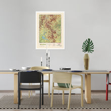 Load image into Gallery viewer, Digitally Restored and Enhanced 1959 Rocky Mountain National Park Map - Framed Vintage Rocky Mountain National Park Poster - Colorado Centennial Map of Rocky Mountain National Park