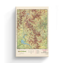 Load image into Gallery viewer, Digitally Restored and Enhanced 1959 Rocky Mountain National Park Canvas Wrap - Vintage Rocky Mountain National Park Poster - Colorado Centennial History Map of Rocky Mountain National Park Map