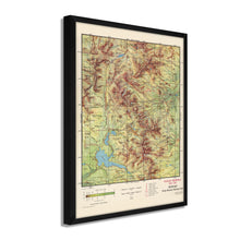 Load image into Gallery viewer, Digitally Restored and Enhanced 1959 Rocky Mountain National Park Map - Framed Vintage Rocky Mountain National Park Poster - Colorado Centennial Map of Rocky Mountain National Park
