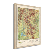 Load image into Gallery viewer, Digitally Restored and Enhanced 1959 Rocky Mountain National Park Map - Framed Vintage Rocky Mountain National Park Poster - Colorado Centennial Map of Rocky Mountain National Park