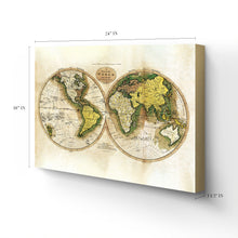 Load image into Gallery viewer, Digitally Resored and Enhanced 1795 World Map Canvas Art - Canvas Wrap Vintage World Map Wall Art - Old World Map Poster - Map of the World from Best Authorities (Antique White)