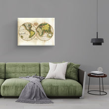 Load image into Gallery viewer, Digitally Resored and Enhanced 1795 World Map Canvas Art - Canvas Wrap Vintage World Map Wall Art - Old World Map Poster - Map of the World from Best Authorities (Antique White)