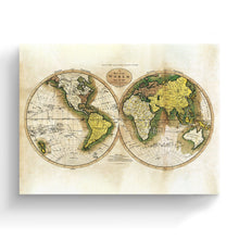Load image into Gallery viewer, Digitally Resored and Enhanced 1795 World Map Canvas Art - Canvas Wrap Vintage World Map Wall Art - Old World Map Poster - Map of the World from Best Authorities (Antique White)