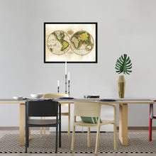 Load image into Gallery viewer, Digitally Restored and Enhanced 1795 World Map Poster - Framed Vintage World Map Wall Art - History Map of the World - Old World Map Wall Decor from Best Authorities (Antique White)