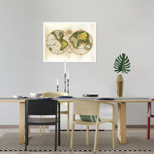 Load image into Gallery viewer, Digitally Restored and Enhanced 1795 World Map Poster - Framed Vintage World Map Wall Art - History Map of the World - Old World Map Wall Decor from Best Authorities (Antique White)