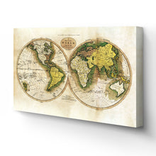 Load image into Gallery viewer, Digitally Resored and Enhanced 1795 World Map Canvas Art - Canvas Wrap Vintage World Map Wall Art - Old World Map Poster - Map of the World from Best Authorities (Antique White)