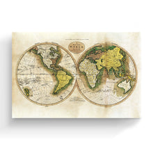 Load image into Gallery viewer, Digitally Resored and Enhanced 1795 World Map Canvas Art - Canvas Wrap Vintage World Map Wall Art - Old World Map Poster - Map of the World from Best Authorities (Antique White)