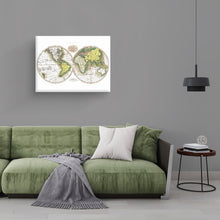 Load image into Gallery viewer, Digitally Restored and Enhanced 1795 World Map Canvas Art - Canvas Wrap Vintage World Map Wall Art - Old World Map Poster - Map of the World from Best Authorities (White)