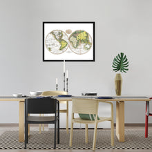 Cargar imagen en el visor de la galería, Digitally Restored and Enhanced 1795 World Map Poster - Framed Vintage World Map Wall Art - History Map of the World - Old World Map Wall Decor from Best Authorities (White)