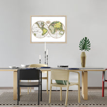 Cargar imagen en el visor de la galería, Digitally Restored and Enhanced 1795 World Map Poster - Framed Vintage World Map Wall Art - History Map of the World - Old World Map Wall Decor from Best Authorities (White)