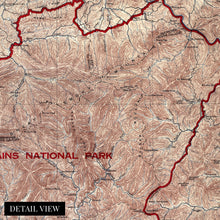 Cargar imagen en el visor de la galería, Digitally Restored and Enhanced 1926 Great Smoky Mountains National Park Canvas Art - Canvas Wrap Smoky Mountains Wall Art - Old Great Smoky Mountains Map - History Map of Smoky Mountains Poster