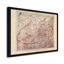 Cargar imagen en el visor de la galería, Digitally Restored and Enhanced 1926 Proposed Great Smoky Mountains Map - Framed Vintage Smoky Mountains Wall Art - Great Smoky Mountains National Park Poster North Carolina-Tennessee