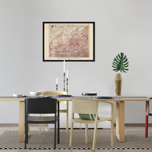 Cargar imagen en el visor de la galería, Digitally Restored and Enhanced 1926 Proposed Great Smoky Mountains Map - Framed Vintage Smoky Mountains Wall Art - Great Smoky Mountains National Park Poster North Carolina-Tennessee