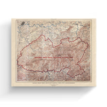 Cargar imagen en el visor de la galería, Digitally Restored and Enhanced 1926 Great Smoky Mountains National Park Canvas Art - Canvas Wrap Smoky Mountains Wall Art - Old Great Smoky Mountains Map - History Map of Smoky Mountains Poster