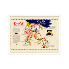 Cargar imagen en el visor de la galería, Digitally Restored and Enhanced 1944 D-Day Normandy Map - Framed Vintage D-Day Normandy Wall Art - WW2 Map of Normandy Poster - History Map of Normandy Invasion World War 2 Poster