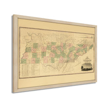 Cargar imagen en el visor de la galería, Digitally Resored and Enhanced 1832 Tennessee State Map - Framed Vintage Tennessee Wall Art - History Map of Tennessee State Poster - Framed Tennessee Map Art Taken From Survey