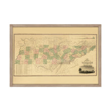 Cargar imagen en el visor de la galería, Digitally Resored and Enhanced 1832 Tennessee State Map - Framed Vintage Tennessee Wall Art - History Map of Tennessee State Poster - Framed Tennessee Map Art Taken From Survey