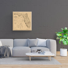 Cargar imagen en el visor de la galería, Digitally Restored and Enhanced 1846 Florida Canvas Art Map - Canvas Wrap Vintage Florida Wall Art - Restored State of Florida Wall Map - Vintage Map of Florida State From Best Authorities