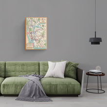 Load image into Gallery viewer, Digitally Restored and Enhanced 1954 New York City Subway Map Canvas - Canvas Wrap Vintage New York Wall Art - NYC Subway Map Poster - NY City Subway Map - History Map of New York City Subway System