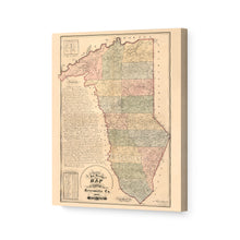 Load image into Gallery viewer, Digitally Restored and Enhanced 1882 Greenville SC Map Canvas Art - Canvas Wrap Vintage Greenville Wall Art - Old Map of Greenville South Carolina - Full Descriptive Map & Sketch of Greenville County