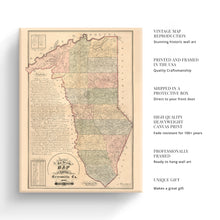 Load image into Gallery viewer, Digitally Restored and Enhanced 1882 Greenville SC Map Canvas Art - Canvas Wrap Vintage Greenville Wall Art - Old Map of Greenville South Carolina - Full Descriptive Map & Sketch of Greenville County